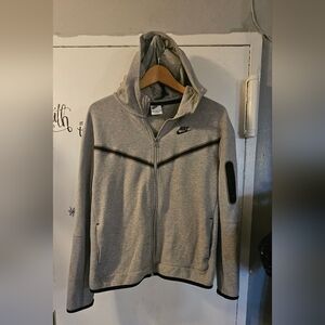 Nike Tech Gray Hoodie with Black Trim